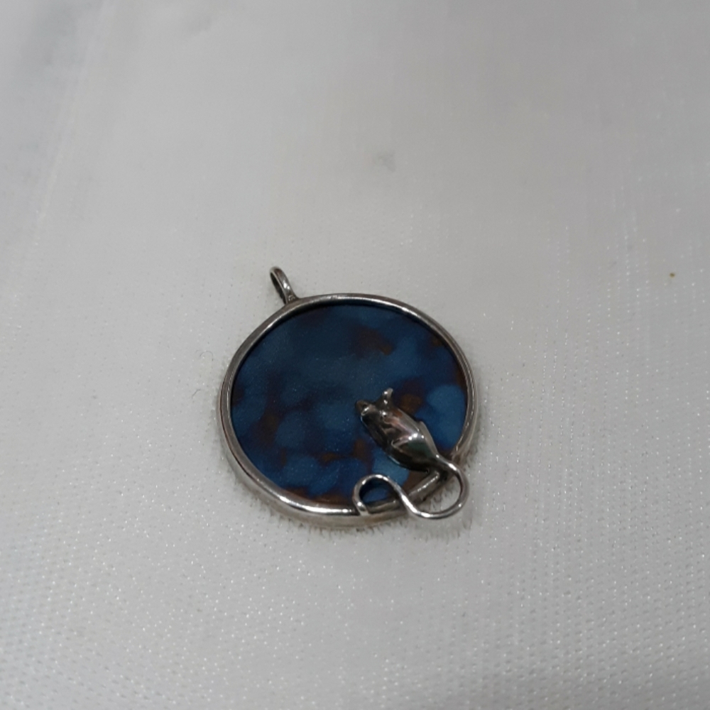 Sterling Silver + Titanium Mouse pendant